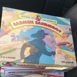 Vintage 1992 Where In The World Is Carmen SanDiego‎ Board Game Retro.